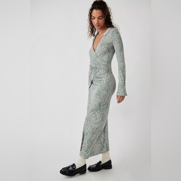 FREE PEOPLE shayla floral wrap dress - Picture 3 of 8